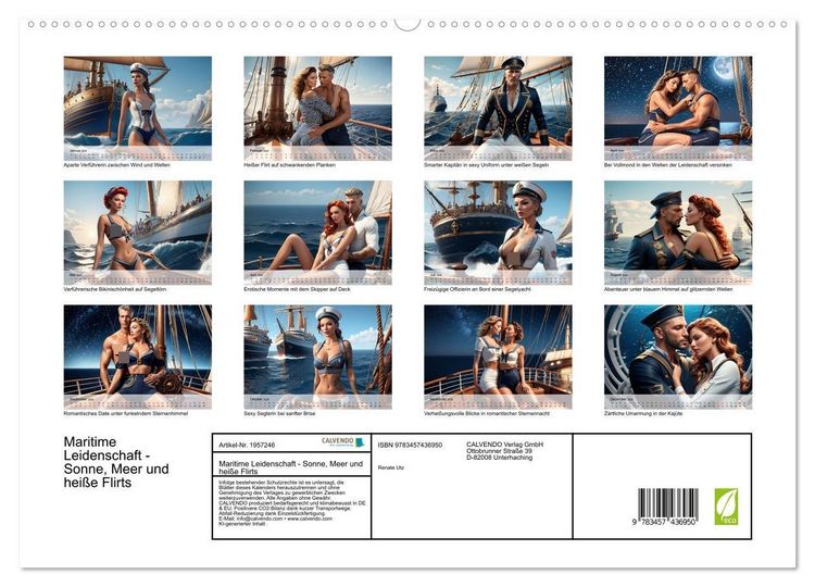 Produktbild: Maritime Leidenschaft - Sonne, Meer und hei&szlig;e Flirts (hochwertiger Premium Wandkalender 2026 DIN A2 quer), Kunstdruck in Hochglanz