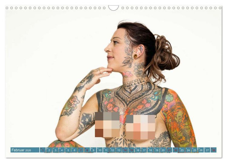 Produktbild: Tattoo-Liebe, die unter die Haut geht (Wandkalender 2026 DIN A3 quer), CALVENDO Monatskalender