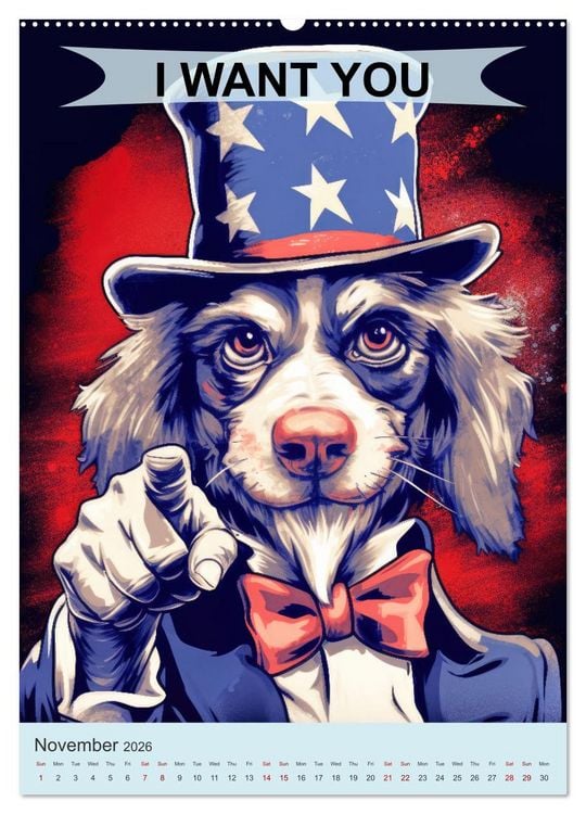 Produktbild: I want you animals (Wall Calendar 2026 DIN A2 portrait), CALVENDO 12 Month Wall Calendar