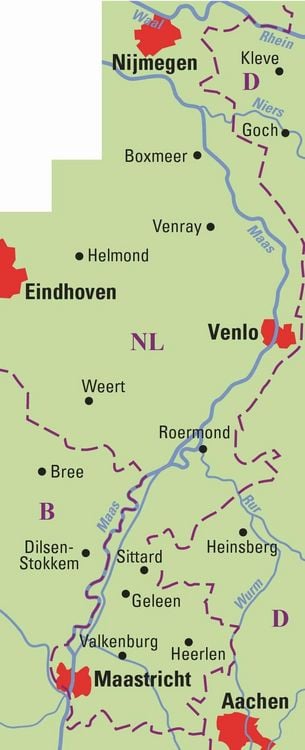 Produktbild: BVA ADFC Regionalkarte Limburg, mit Knotenpunkten 1:75.000