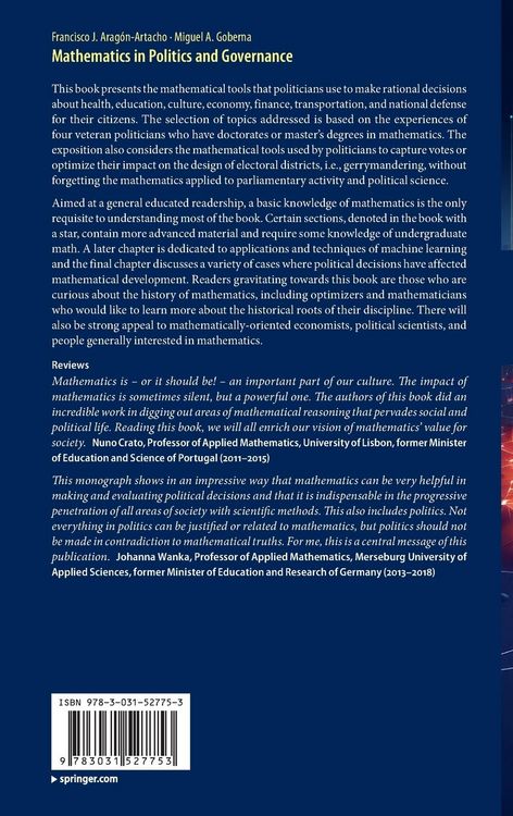 Produktbild: Mathematics in Politics and Governance