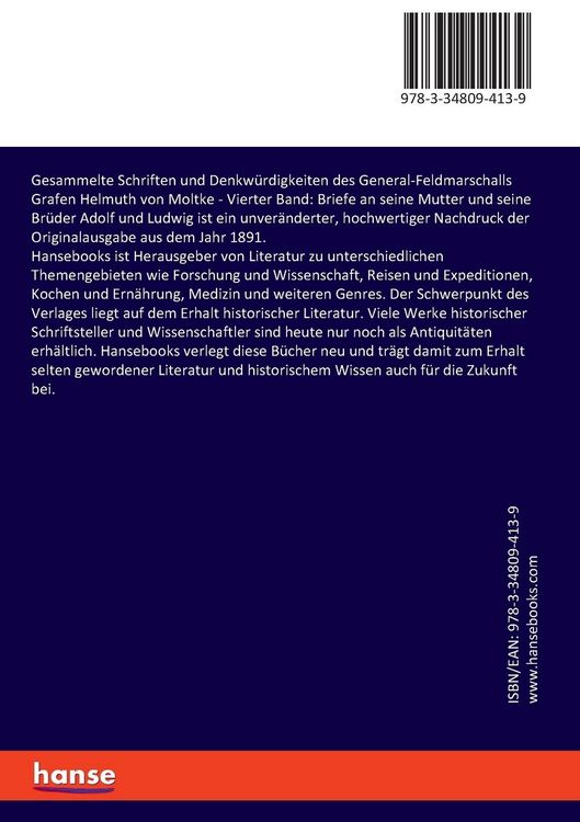 Produktbild: Gesammelte Schriften und Denkw&uuml;rdigkeiten des General-Feldmarschalls Grafen Helmuth von Moltke