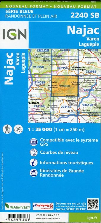 Produktbild: Najac.Varen-Lagu&eacute;pie 1:25 000