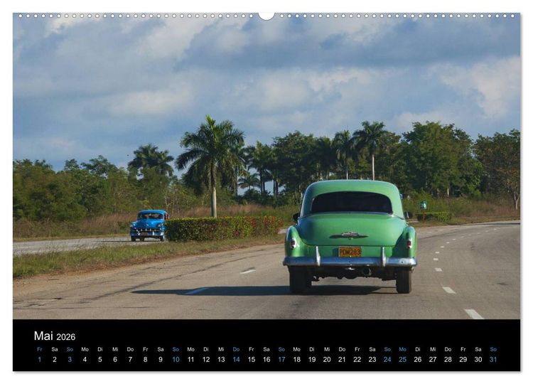 Produktbild: On the road in Cuba (hochwertiger Premium Wandkalender 2026 DIN A2 quer), Kunstdruck in Hochglanz