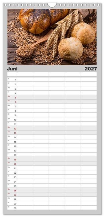 Produktbild: Familienplaner 2027 - Mein Brotkalender mit 5 Spalten (Wandkalender, 21 x 45 cm) CALVENDO