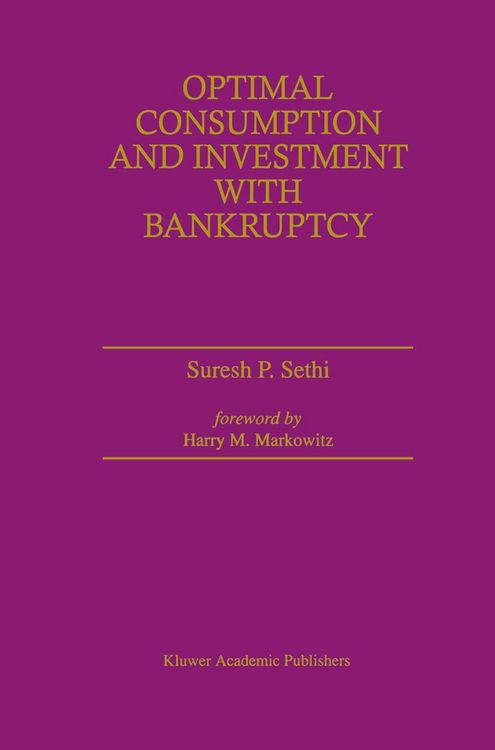 Produktbild: Optimal Consumption and Investment with Bankruptcy