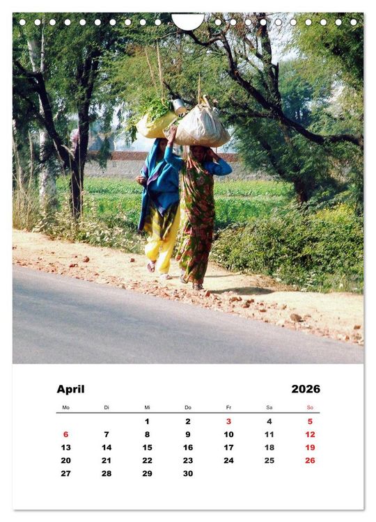 Produktbild: Indien erleben (Wandkalender 2026 DIN A4 hoch), CALVENDO Monatskalender