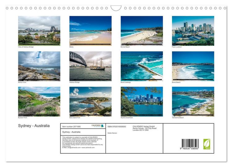Produktbild: Sydney - Australia (Wall Calendar 2026 DIN A3 landscape), CALVENDO 12 Month Wall Calendar