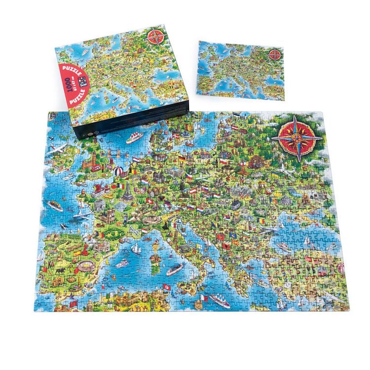 Produktbild: Puzzle De.tail Europa-Karte (1000 Teile) DT1000-16