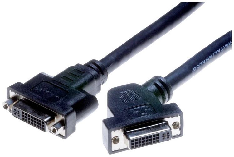 Produktbild: Lyndahl DVI Anschlusskabel DVI-I 24+5pol. Buchse, DVI-I 24+5pol. Buchse 0.2 m Schwarz LKPK004 DVI-Kabel