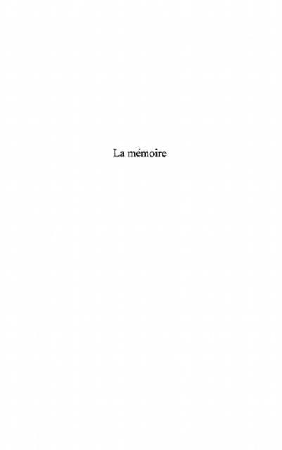Produktbild: La memoire