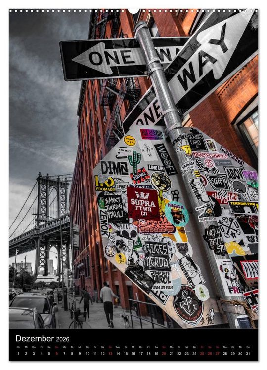 Produktbild: New York City - Color Glow Edition (hochwertiger Premium Wandkalender 2026 DIN A2 hoch), Kunstdruck in Hochglanz