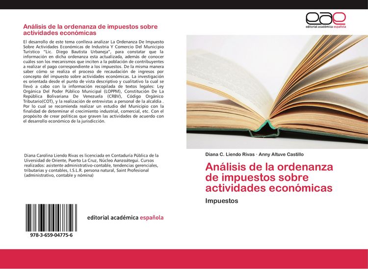 Produktbild: An&aacute;lisis de la ordenanza de impuestos sobre actividades econ&oacute;micas