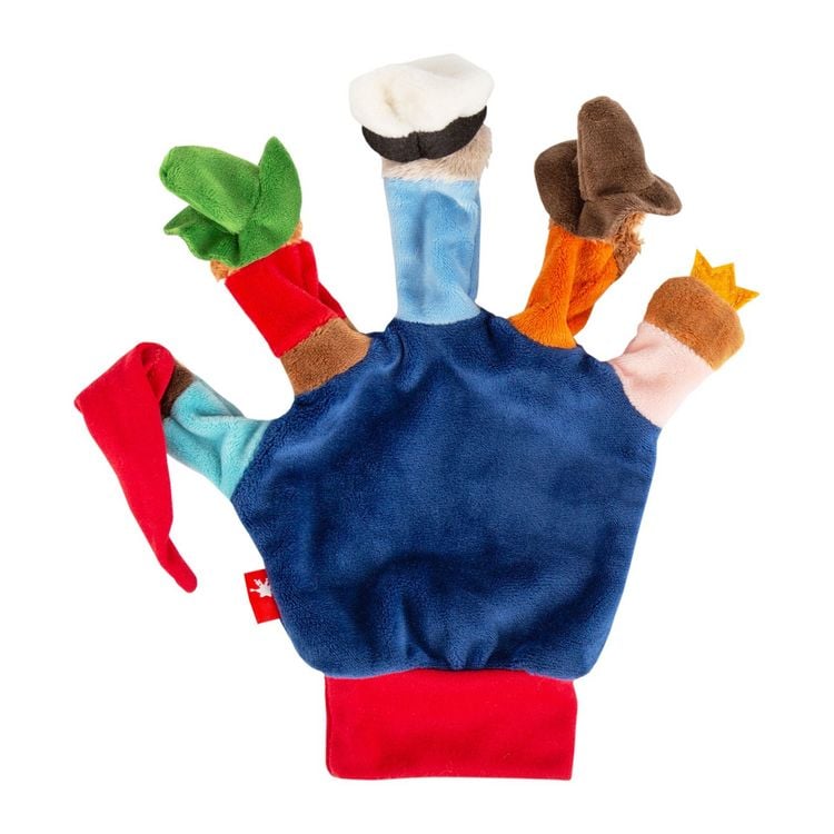 Produktbild: Sigikid 43505 - Fingerpuppen Handschuh Kasper/R&auml;uber/Polizist/Prinzessin, Einheitsgr&ouml;&szlig;e