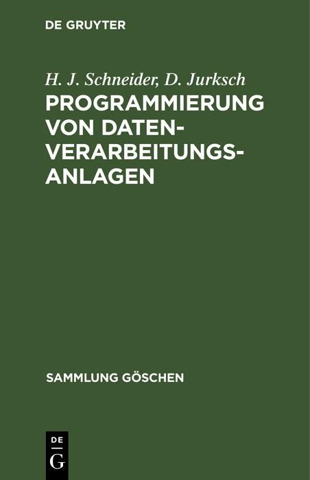 Produktbild: Programmierung von Datenverarbeitungsanlagen