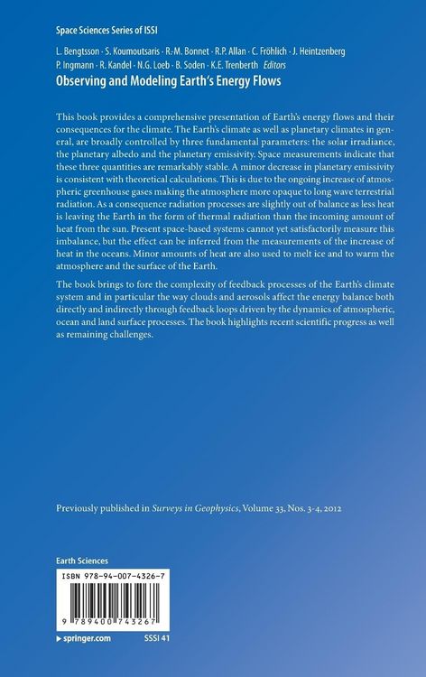 Produktbild: Observing and Modeling Earth's Energy Flows