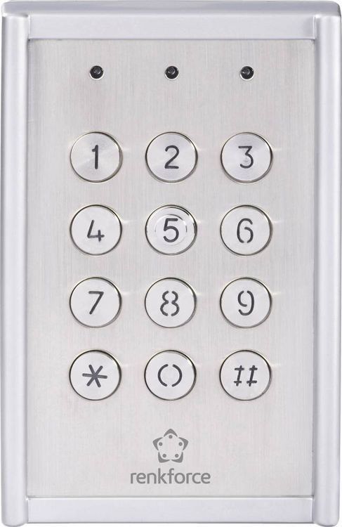 Produktbild: Renkforce 751624 Codeschloss Aufputz IP65 mit beleuchteter Tastatur