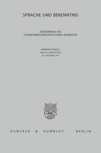 Produktbild: Sprache und Bekenntnis.