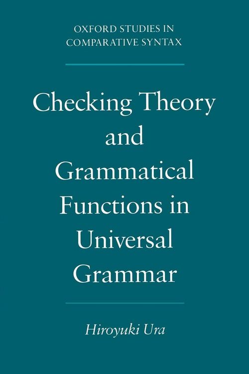 Produktbild: Checking Theory and Grammatical Functions in Universal Grammar
