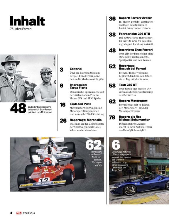 Produktbild: auto motor und sport Edition - 75 Jahre Ferrari
