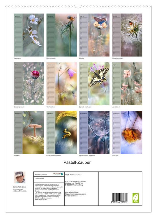 Produktbild: Pastell-Zauber (hochwertiger Premium Wandkalender 2026 DIN A2 hoch), Kunstdruck in Hochglanz