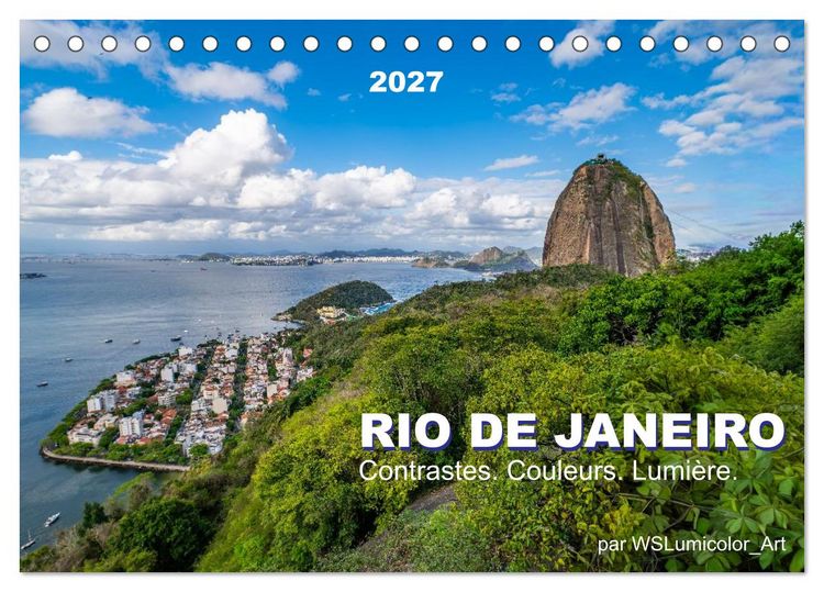 Produktbild: RIO DE JANEIRO Contrastes. Couleurs. Lumi&egrave;re. (Calendrier de bureau 2027 DIN A5 vertical), CALVENDO calendrier mensuel