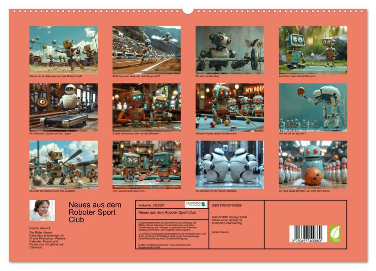 Produktbild: Neues aus dem Roboter Sport Club (hochwertiger Premium Wandkalender 2026 DIN A2 quer), Kunstdruck in Hochglanz