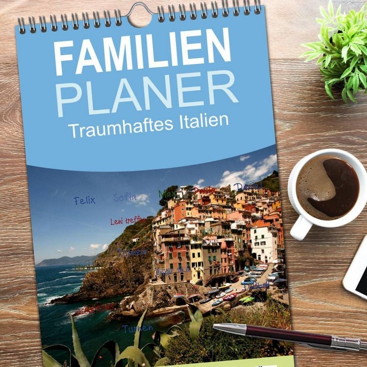 Produktbild: Familienplaner 2026 - Traumhaftes Italien mit 5 Spalten (Wandkalender, 21 x 45 cm) CALVENDO