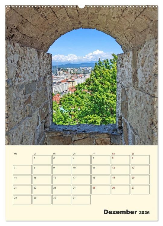 Produktbild: Ljubljana Sloweniens Hauptstadt (hochwertiger Premium Wandkalender 2026 DIN A2 hoch), Kunstdruck in Hochglanz