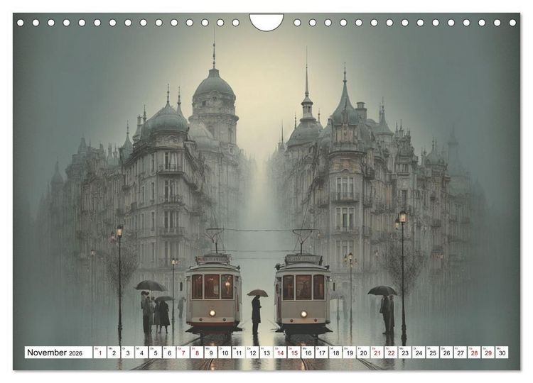 Produktbild: Stra&szlig;enbahnen - Pulsadern der Stadt (Wandkalender 2026 DIN A4 quer), CALVENDO Monatskalender