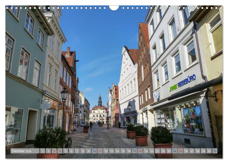 Produktbild: L&uuml;neburg - Eine mittelalterliche und romantische Hansestadt (Wandkalender 2026 DIN A3 quer), CALVENDO Monatskalender