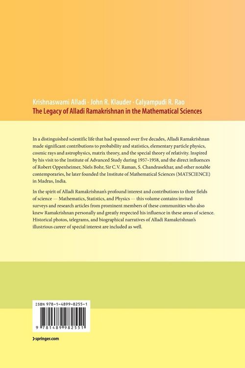 Produktbild: The Legacy of Alladi Ramakrishnan in the Mathematical Sciences