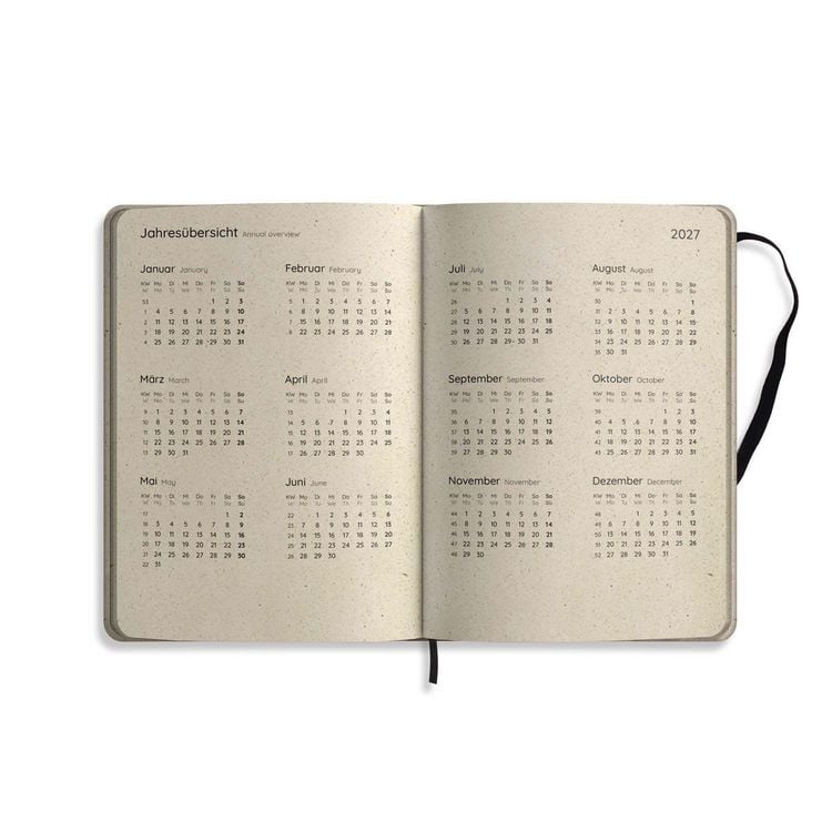 Produktbild: matabooks &ndash; A5 Kalender Samaya 2027 Farbe: Pond Green (DE/EN)
