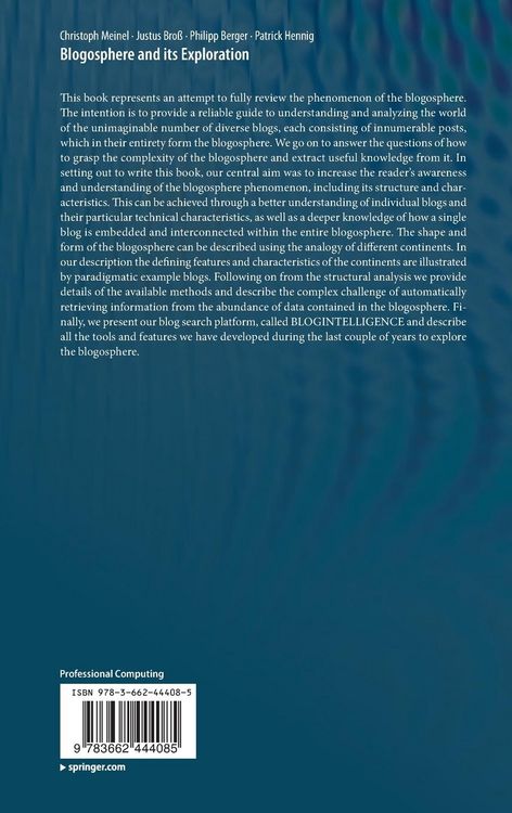 Produktbild: Blogosphere and its Exploration