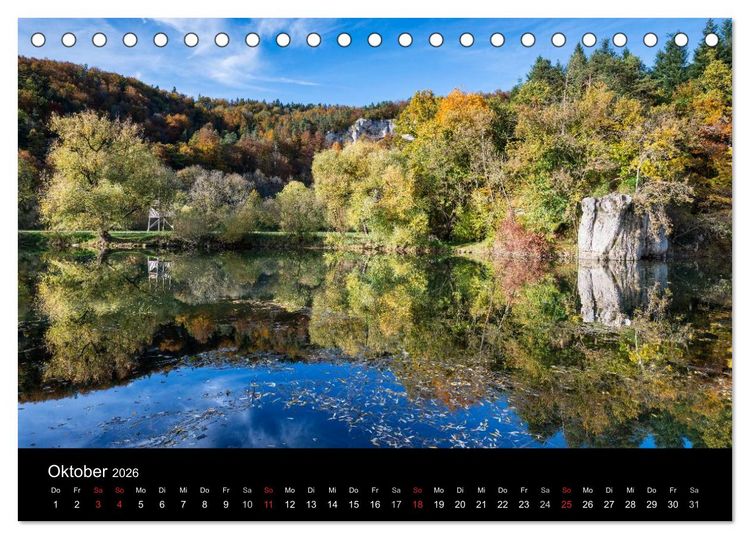 Produktbild: Das Donautal - Wanderparadies auf der Schw&auml;bischen Alb (Tischkalender 2026 DIN A5 quer), CALVENDO Monatskalender
