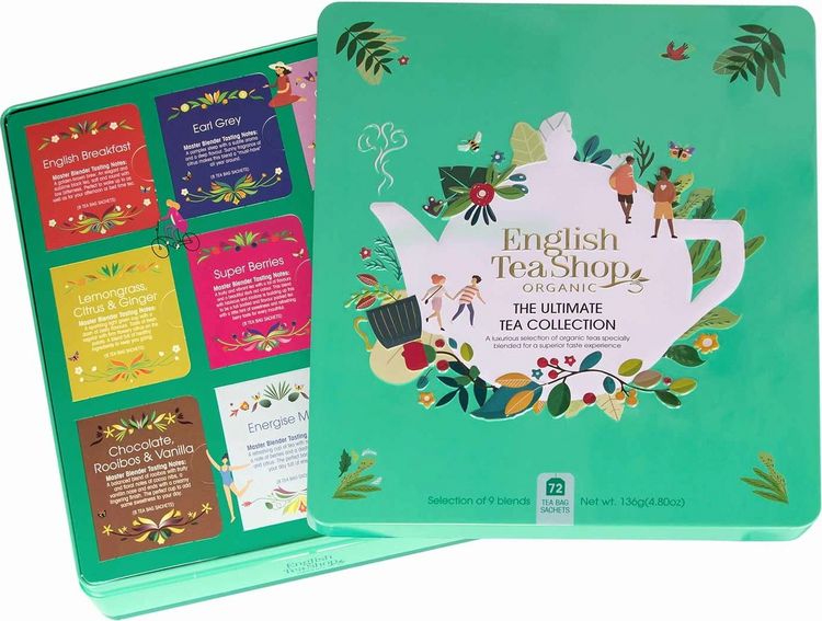 Produktbild: BIO Tee Kollektion "Ultimate Tea Collection" in edler Geschenk Metalldose, 72 Teebeutel