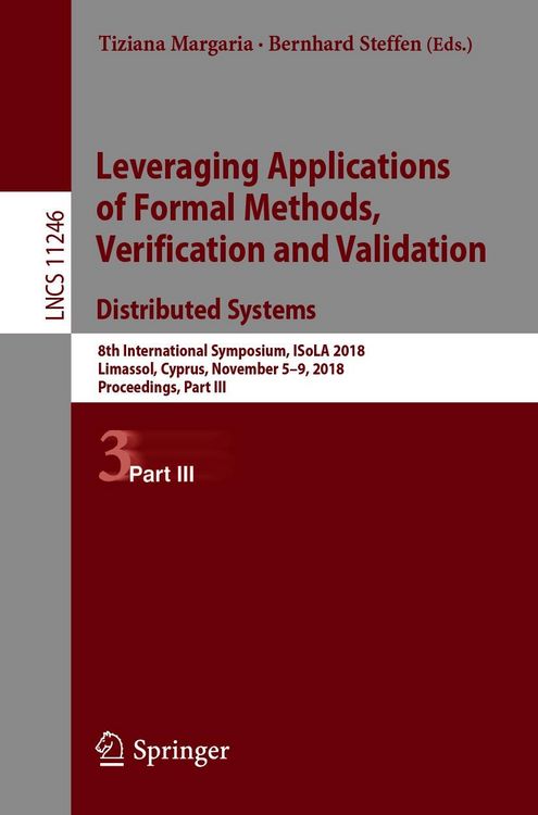 Produktbild: Leveraging Applications of Formal Methods, Verification and Validation. Distributed Systems