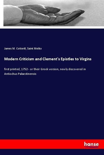 Produktbild: Modern Criticism and Clement's Epistles to Virgins