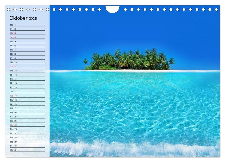 Produktbild: S&uuml;dseetr&auml;ume. Paradiese im Pazifik (Wandkalender 2026 DIN A4 quer), CALVENDO Monatskalender