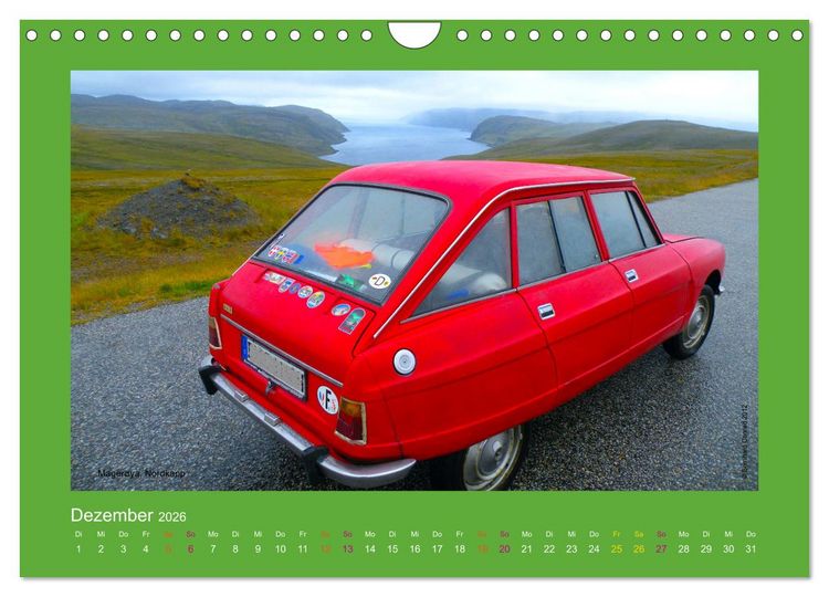 Produktbild: Abenteuer Citroen Ami 8 (Wandkalender 2026 DIN A4 quer), CALVENDO Monatskalender