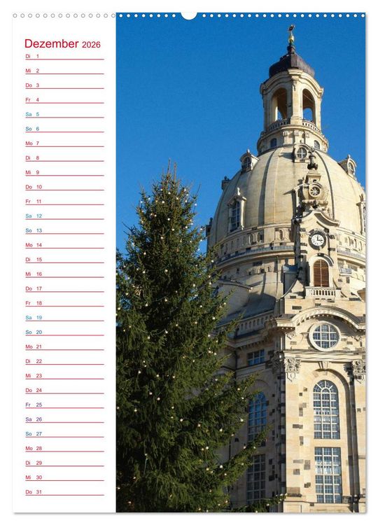 Produktbild: Frauenkirche Dresden (hochwertiger Premium Wandkalender 2026 DIN A2 hoch), Kunstdruck in Hochglanz