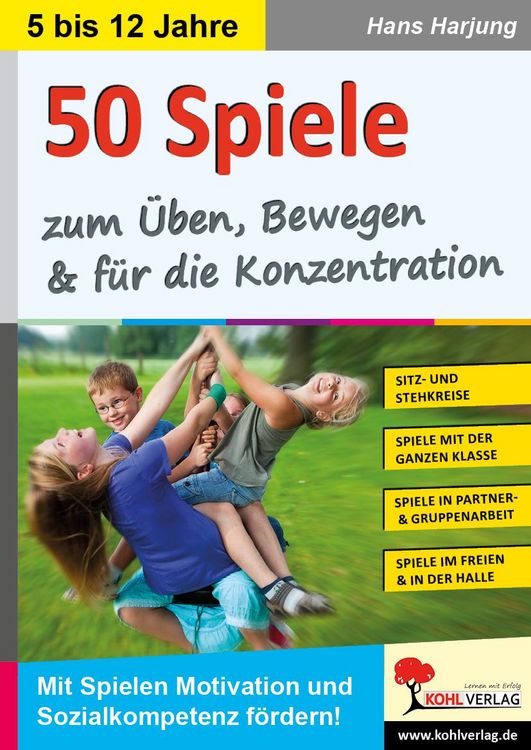 Produktbild: 50 Spiele zum &Uuml;ben, Bewegen und f&uuml;r die Konzentration