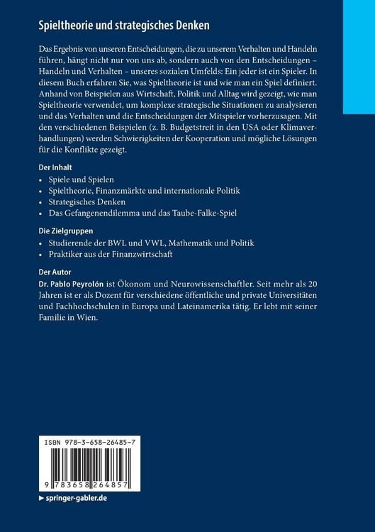 Produktbild: Spieltheorie und strategisches Denken