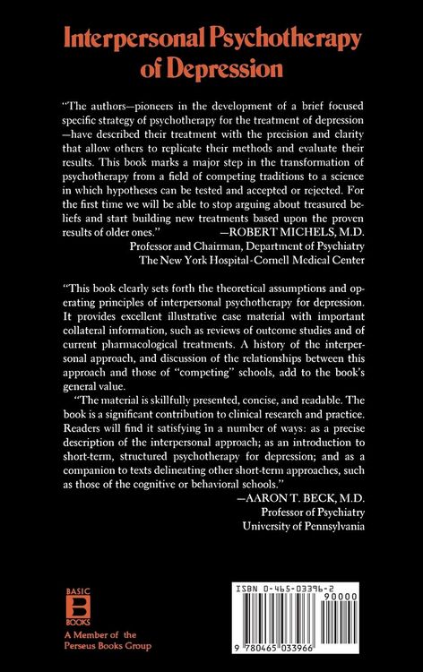Produktbild: Interpersonal Psychotherapy of Depression