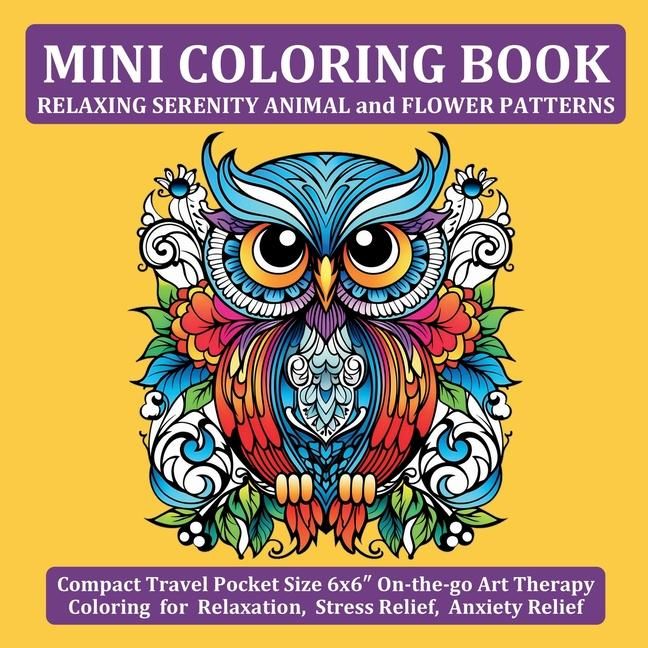 Produktbild: Mini Coloring Book Relaxing Serenity Animal and Flower Patterns