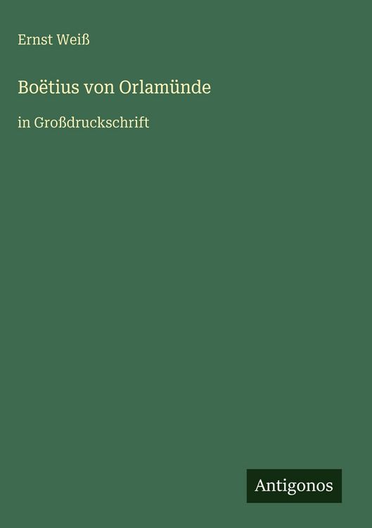 Produktbild: Bo&euml;tius von Orlam&uuml;nde