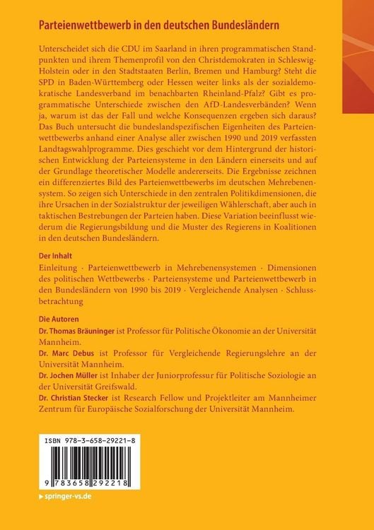 Produktbild: Parteienwettbewerb in den deutschen Bundesl&auml;ndern