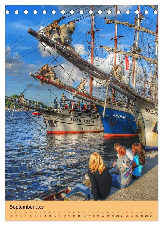 Produktbild: SAIL Rostock-Warnem&uuml;nde. Du bist so sch&ouml;n (Tischkalender 2027 DIN A5 hoch), CALVENDO Monatskalender