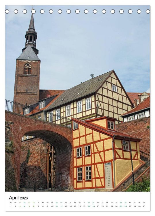 Produktbild: Tangerm&uuml;nde - Stadt an der Elbe (Tischkalender 2026 DIN A5 hoch), CALVENDO Monatskalender