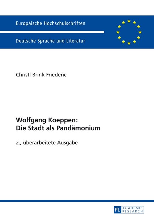 Produktbild: Wolfgang Koeppen: Die Stadt als Pand&auml;monium